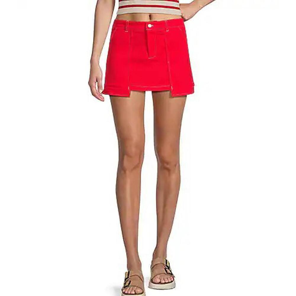 Red Signature 8 Denim Solid Micro Mini Skirt - Small